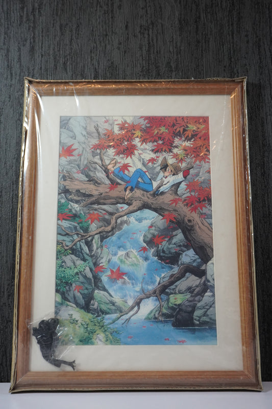 釣りキチ三平 紅葉 複製原画